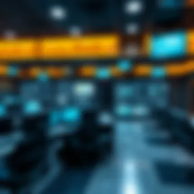 Advanced Technology in Metro Operations A high-tech control center managing the metro operations