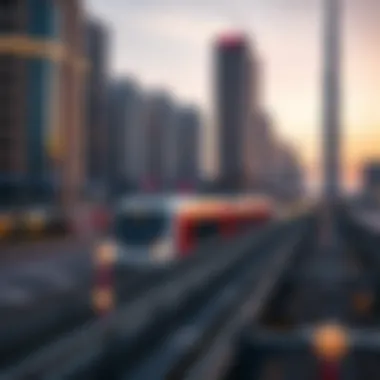 Metro's Impact on Dubai's Urban Development Vibrant urban landscape with metro infrastructure integrated