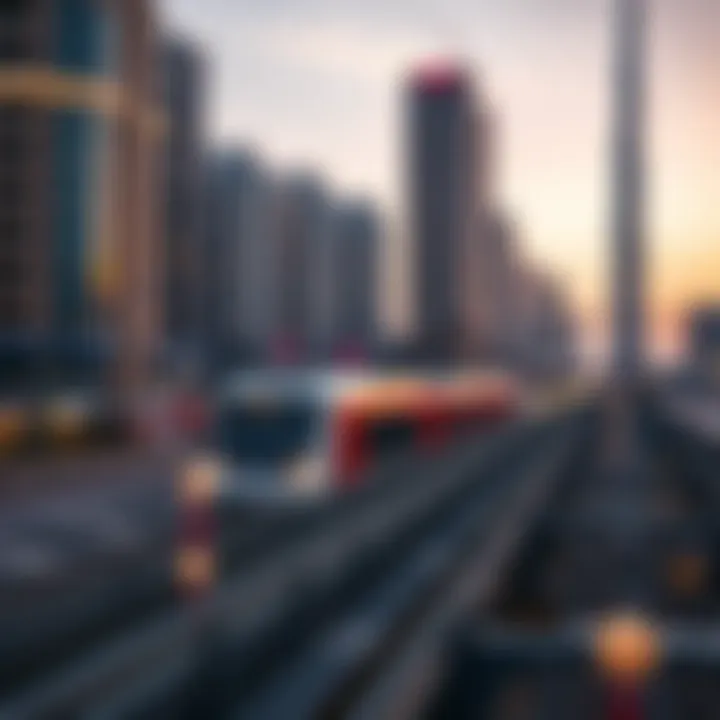 Metro's Impact on Dubai's Urban Development Vibrant urban landscape with metro infrastructure integrated