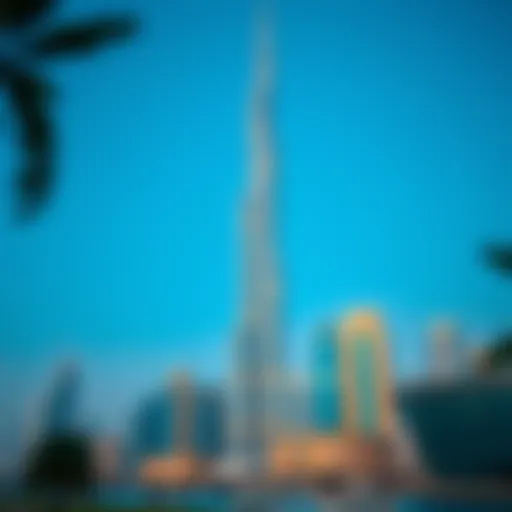The iconic Burj Khalifa soaring above the Dubai skyline
