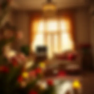 Festive Home Decor for Eid Vibrant decorations adorning a UAE home during Eid