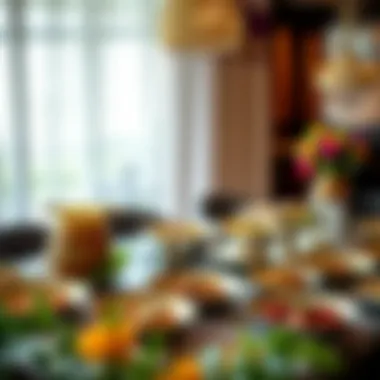 Culinary Delights of Eid A beautifully set table showcasing traditional Eid dishes