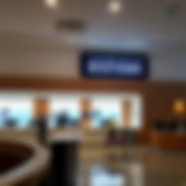 Interior of the Emirates ID Centre highlighting service counters and waiting area.