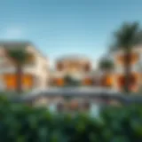 Stunning beachfront villas in Jumeirah showcasing luxury architecture