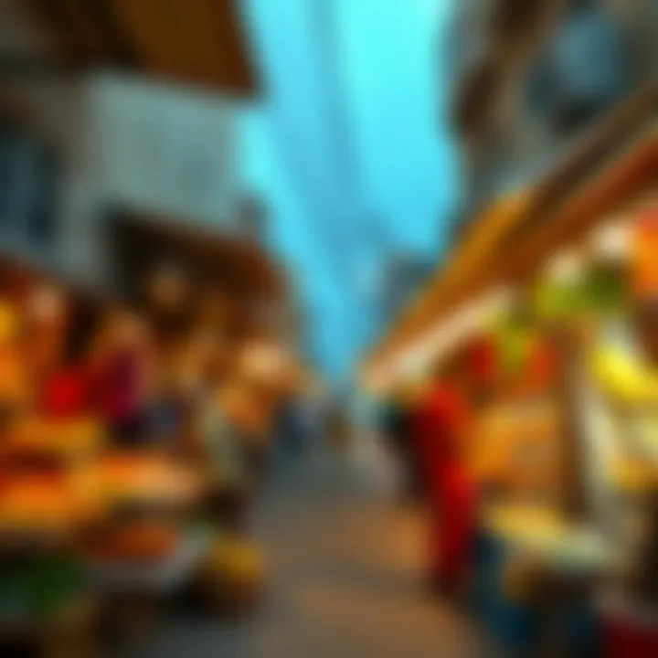 Vibrant Community Market Scene Vibrant community market in Lolo Zahra Al Ain