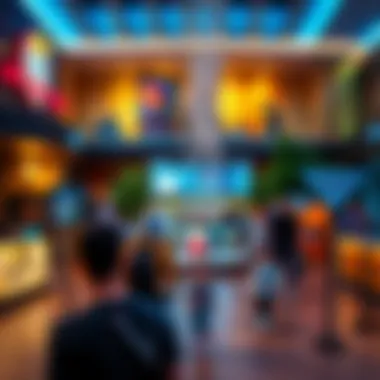 Entertainment Hubs in the Heart of Dubai Modern entertainment center bustling with activities