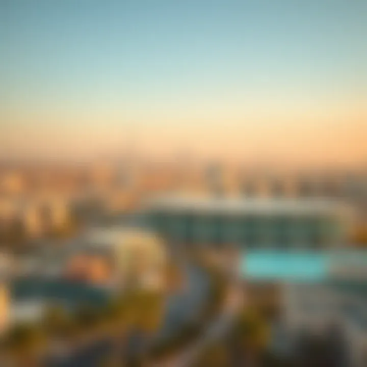 A panoramic view of Abu Al-Fida Al-Khalidiya showcasing its skyline