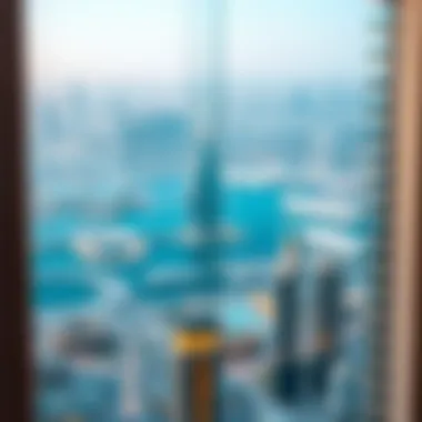 Panoramic view of Dubai skyline from Address Dubai Mall