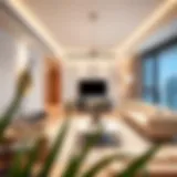 Modern Bur Dubai apartment living area with elegant design