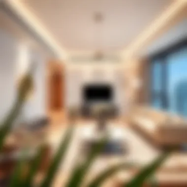 Elegant Living Space in Bur Dubai Modern Bur Dubai apartment living area with elegant design