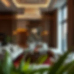 Luxurious interior of an Airbnb apartment in Marina Dubai