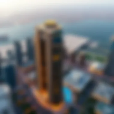 Aerial view highlighting the strategic location of Al Ahli Building in the urban landscape