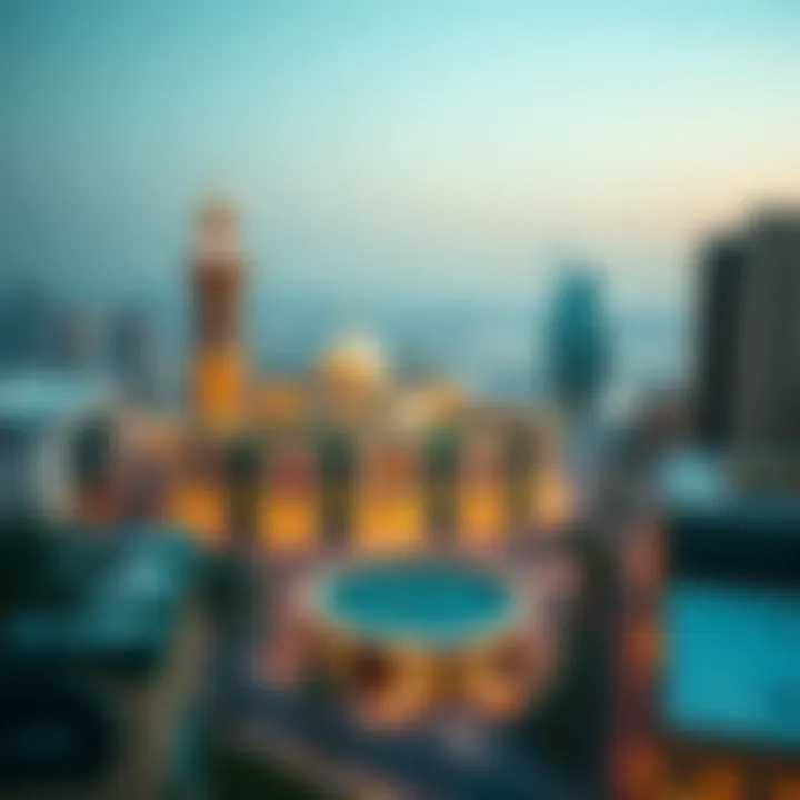 Panoramic view of Al Fahad Plaza's surrounding area highlighting its strategic location