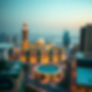 Strategic Location of Al Fahad Plaza Panoramic view of Al Fahad Plaza's surrounding area highlighting its strategic location