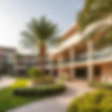 Architectural Snapshot of Al-Khalidiyah Park An architectural snapshot of Al-Khalidiyah Park highlighting its modern design elements