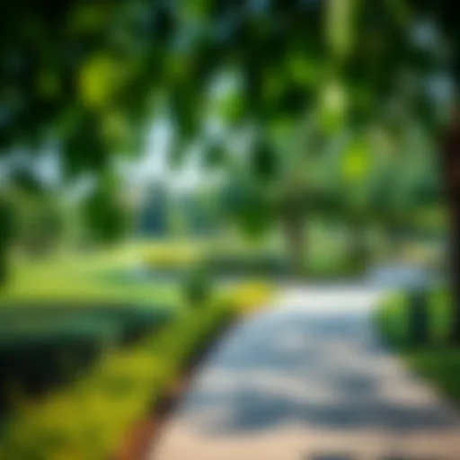 A serene view of Al-Khalidiyah Park showcasing its lush greenery and pathways
