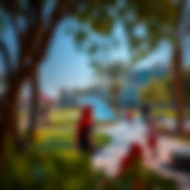Community Park in Al Khawaneej Vibrant community park in Al Khawaneej attracting families and children