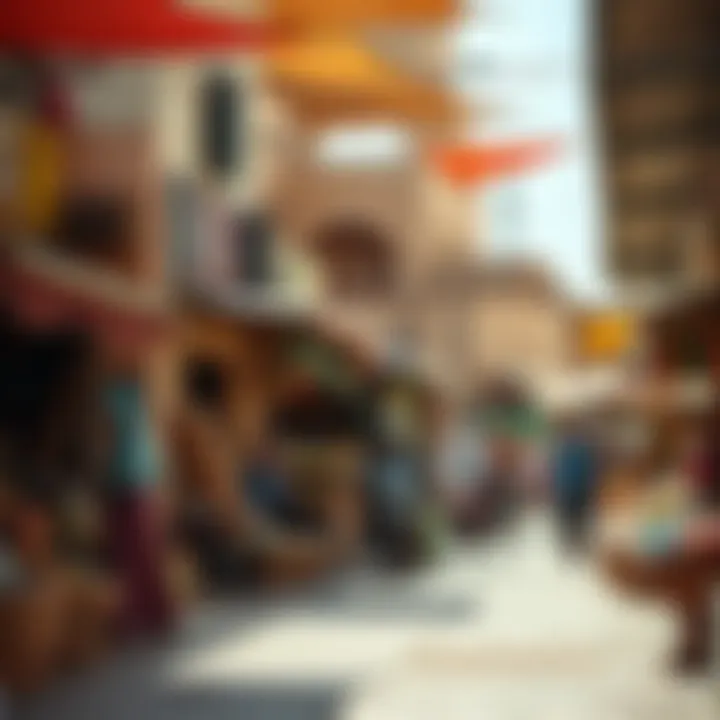 Local market in Al Khawaneej featuring traditional crafts and modern shops