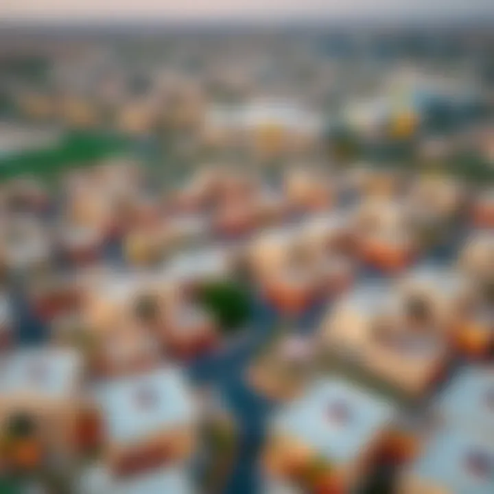 Aerial view of Al Muwaihat 2 showcasing vibrant community layout