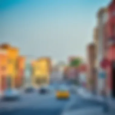 Vibrant Streets of Al Rigga Panoramic view of Al Rigga showcasing its vibrant streets and architecture