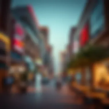 Commercial Hub of Al Rowdah - Shops and Cafes Vibrant commercial district filled with shops and cafes in Al Rowdah