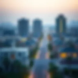 Stunning skyline view of Al Rowdah neighborhood showcasing modern architecture