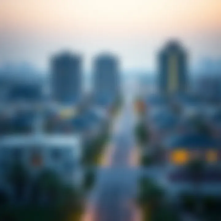 Skyline of Al Rowdah - A Blend of Modern Architecture Stunning skyline view of Al Rowdah neighborhood showcasing modern architecture