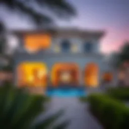 Stunning villa exterior in Al Zahia