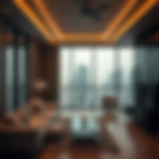 Luxurious apartment view in Dubai