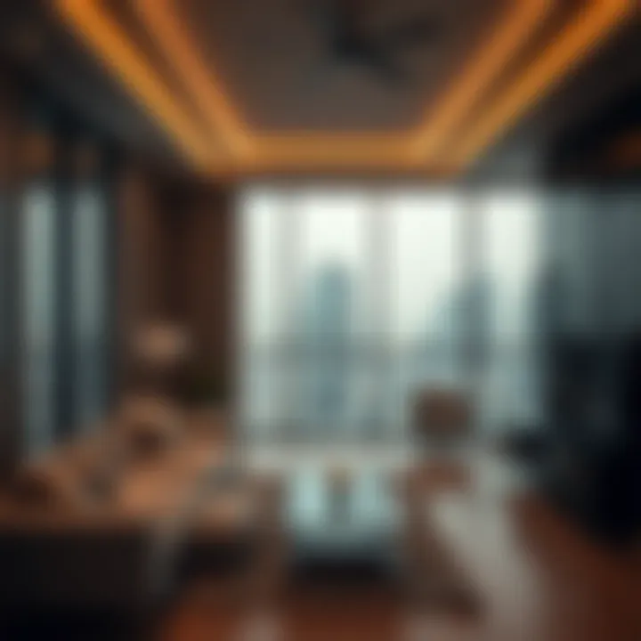 Luxurious apartment view in Dubai