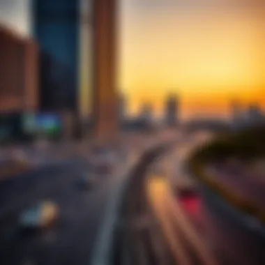 Traffic Dynamics at Sheikh Zayed Road Curve Traffic flow analysis on Sheikh Zayed Road demonstrating the curve's impact