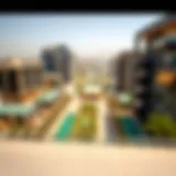 A panoramic view of Bay Square 8 showcasing modern architecture and vibrant surroundings