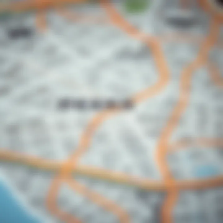 Neighborhood Map of Deira A map highlighting key neighborhoods and accessibility in Deira