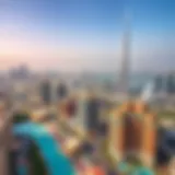 Aerial view of Dubai skyline showcasing luxury properties