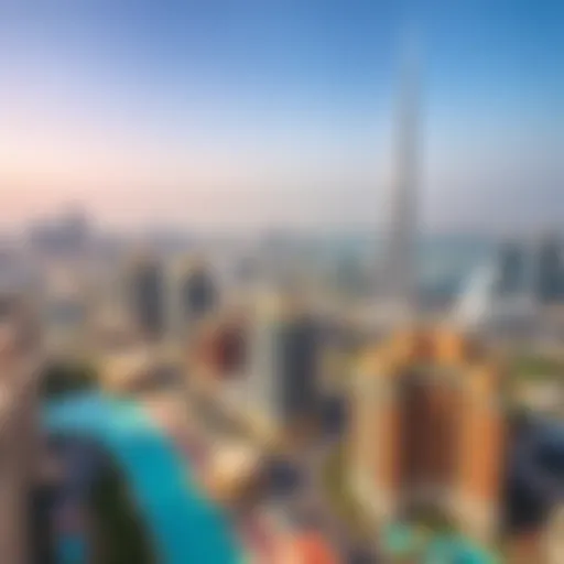 Aerial view of Dubai skyline showcasing luxury properties