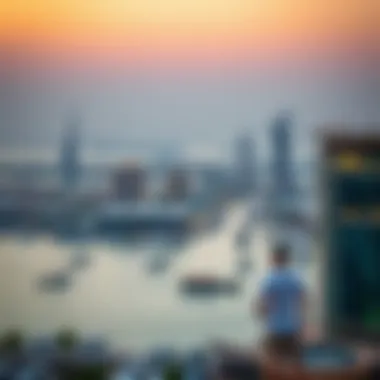 Scenic view of Deira skyline