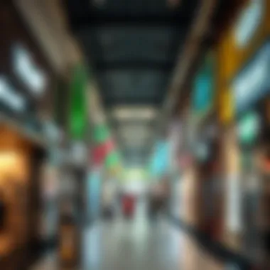 A variety of stores in an affordable mall