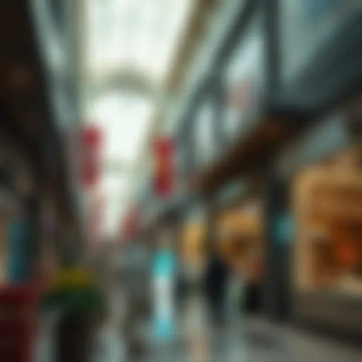 Vibrant shopping scene in a Dubai mall