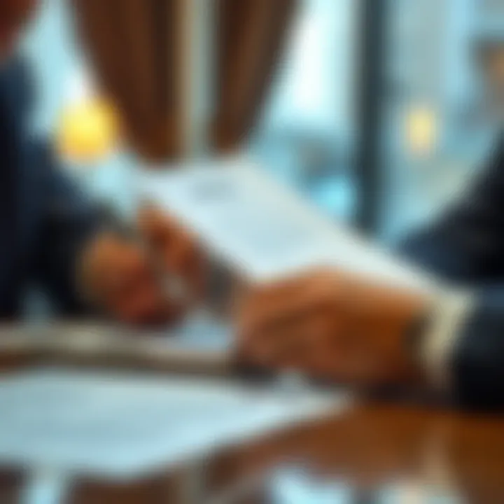 Business Agreement in Action A close-up of a contract being signed in a business meeting