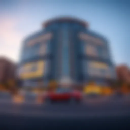The stunning architectural facade of Centrepoint Deira City Center