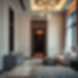 Elegant interior showcasing closed partitions