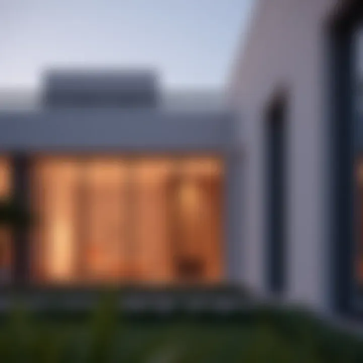 Modern architectural design featuring closed partitions