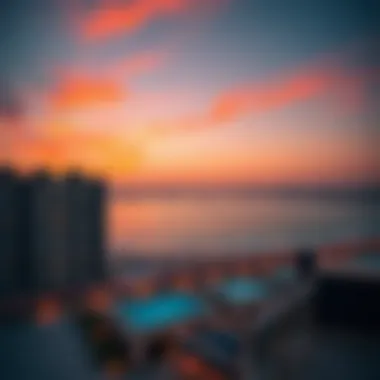 Breathtaking Sunset Over Jumeirah Coastline Panoramic view of the Jumeirah coastline at sunset