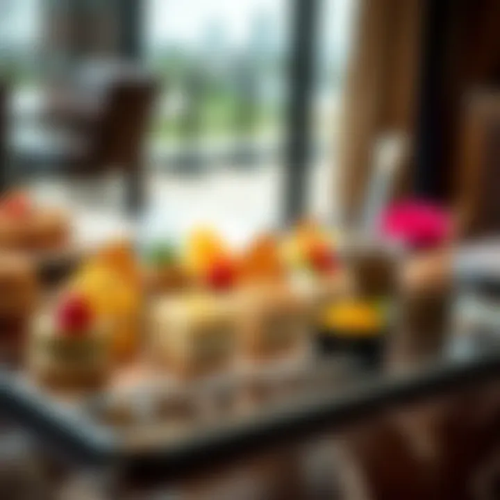 An elegant dessert platter showcasing local delicacies