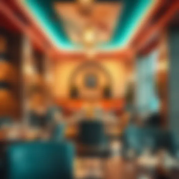 A vibrant restaurant ambiance with unique decor