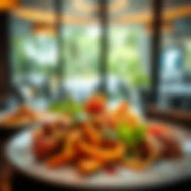 Delicious dish representing diverse culinary styles