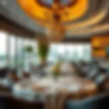 Elegant dining setup at a fine restaurant in Damac Hills