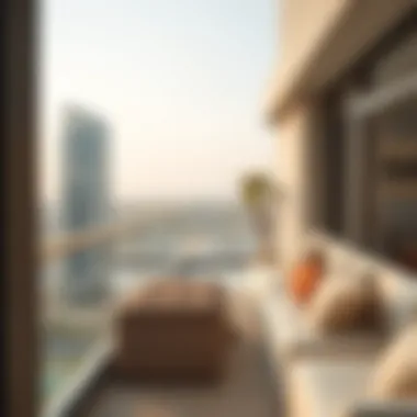 Balcony Views and Designs at Damac Heights Spacious balcony view from Damac Heights