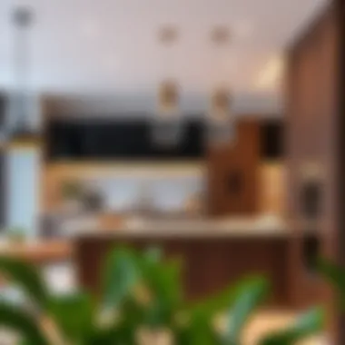 Kitchen Design Features in Damac Heights Stylish kitchen layout in Damac Heights