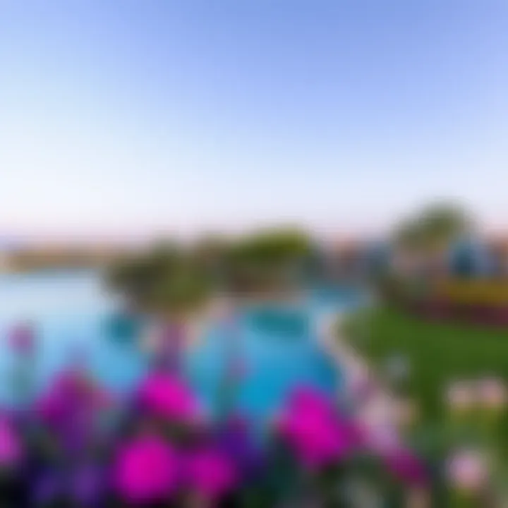Beautifully landscaped gardens and recreational areas within Damac Lagoons Mykonos offering serene outdoor experiences